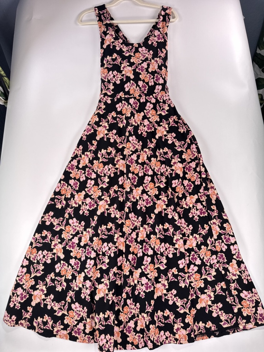 Pact Like New Organic Cotton Open Back Floral Maxi Dress M - Picture 2 of 12